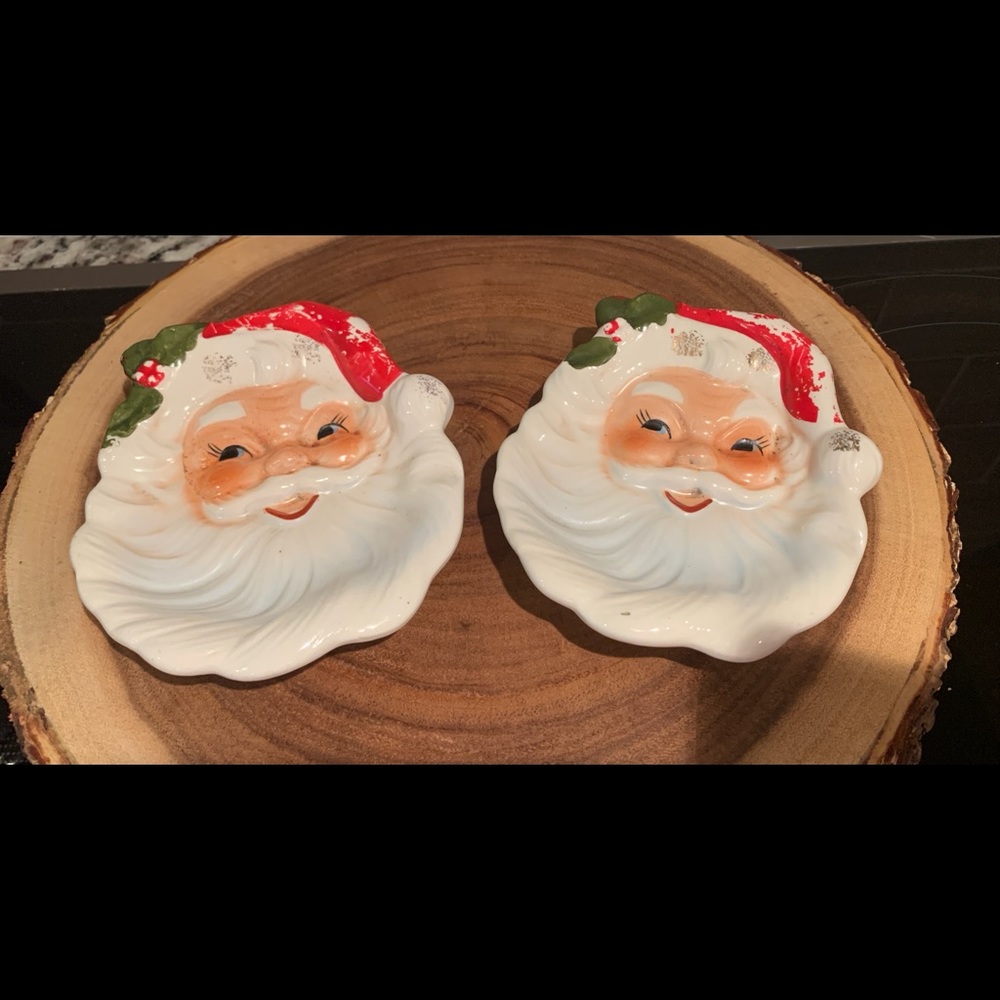 ✳️Bundle only✳️ 🎅🏻💕 Set of 2 Vintage Santa Dishes - Picture 3 of 6